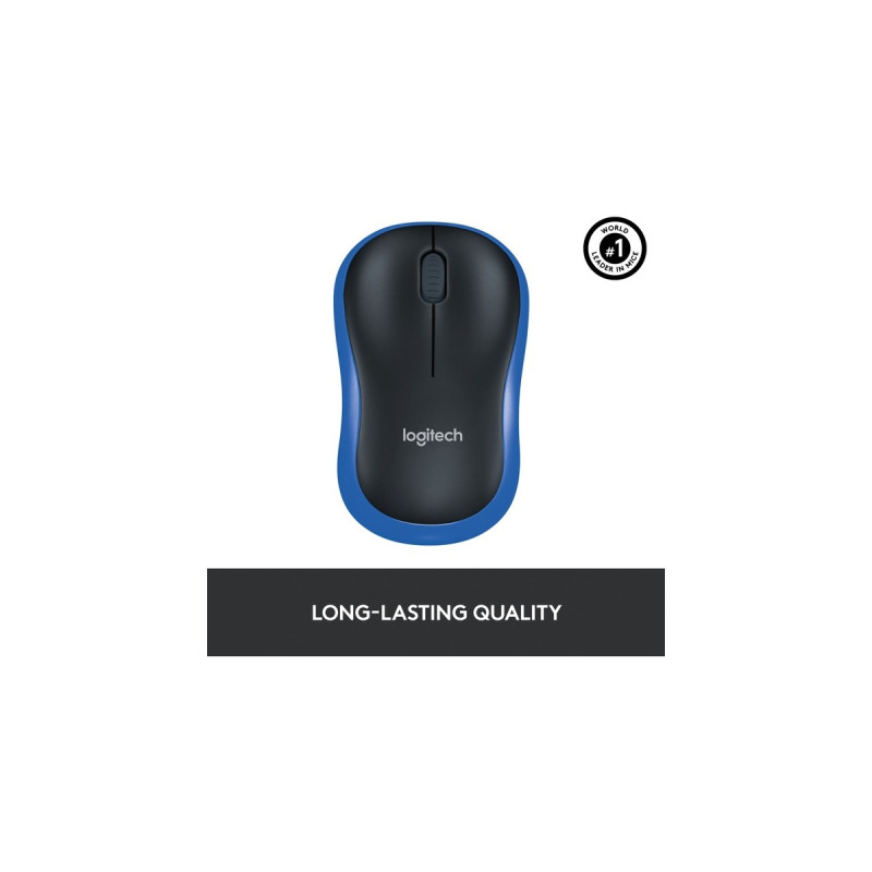 Logitech Wireless Mouse M185, Maus(blau, Retail)