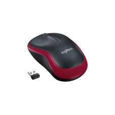 Logitech Wireless Mouse M185, Maus(rot, Retail)