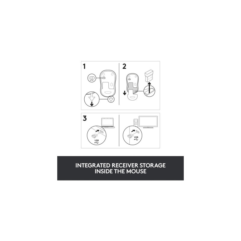 Logitech Wireless Mouse M185, Maus(grau, Retail)