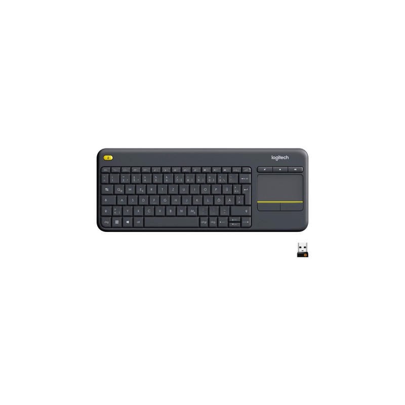 Logitech Wireless Touch Keyboard K400 Plus, Tastatur(schwarz, DE-Layout)