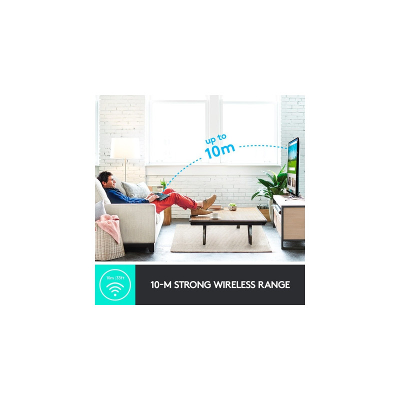 Logitech Wireless Touch Keyboard K400 Plus, Tastatur(schwarz, DE-Layout)