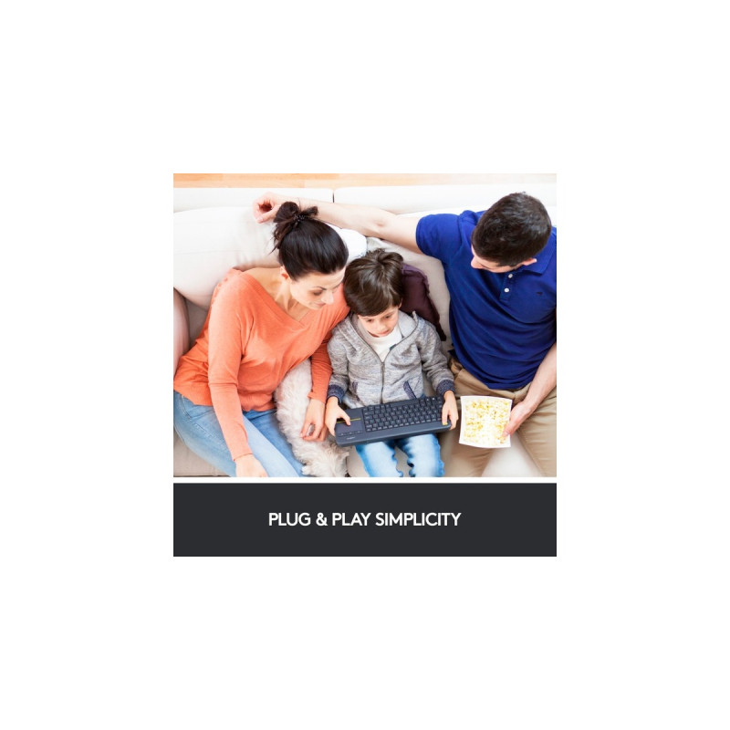 Logitech Wireless Touch Keyboard K400 Plus, Tastatur(schwarz, DE-Layout)