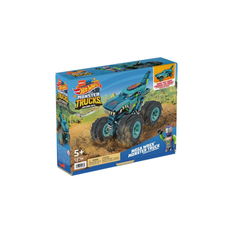 MEGA Hot Wheels Mega-Wrex Monster Truck, Konstruktionsspielzeug