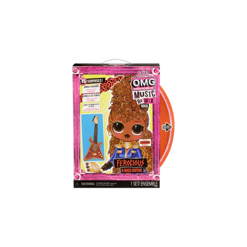 MGA Entertainment L.O.L. Surprise OMG Remix Rock - Ferocious and Bass Guitar, Puppe