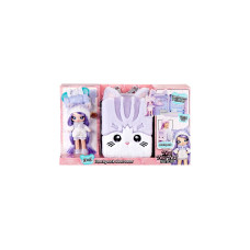 MGA Entertainment Na! Na! Na! Surprise 3-in-1 Backpack Bedroom Serie 3 Playset - Lavender Kitten, Spielfigur