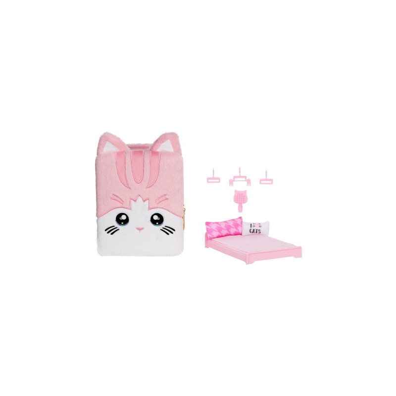 MGA Entertainment Na! Na! Na! Surprise 3-in-1 Backpack Bedroom Serie 3 Playset - Pink Kitty, Spielfigur