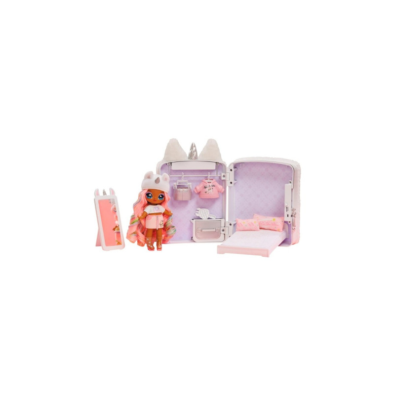 MGA Entertainment Na! Na! Na! Surprise 3-in-1 Backpack Bedroom Unicorn Whitney Sparkles, Puppe