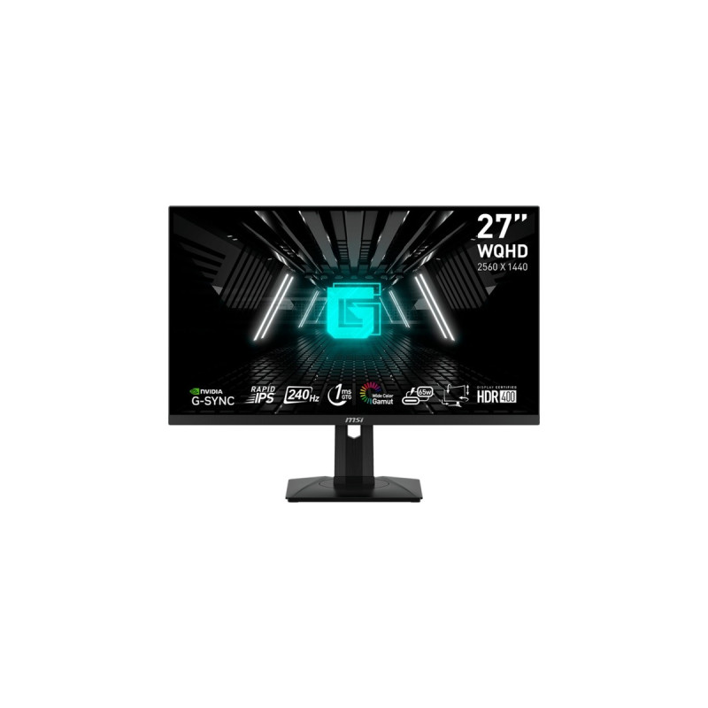 MSI G274QPXDE, Gaming-Monitor(69 cm (27 Zoll), schwarz, WQHD, IPS, HDR, G-Sync kompatibel, IPS, 240Hz Panel)