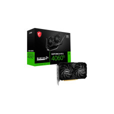 MSI GeForce RTX 4060 Ti VENTUS 2X BLACK 16G OC, Grafikkarte(DLSS 3, 3x DisplayPort, 1x HDMI 2.1)