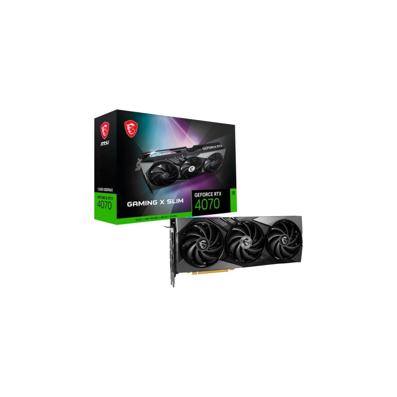 MSI GeForce RTX 4070 GAMING X SLIM 12G, Grafikkarte(DLSS 3, 3x DisplayPort, 1x HDMI 2.1a)