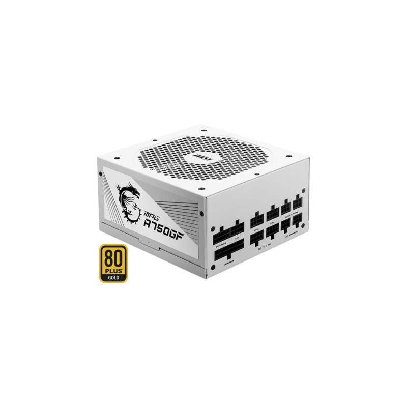 MSI MPG A750GF WHITE 750W, PC-Netzteil(weiß, 6x PCIe, Kabel-Management, 750 Watt)