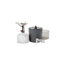 MSR Gaskocher PocketRocket Deluxe Stove Kit(grau, mit Topf-Set, Modell 2021)