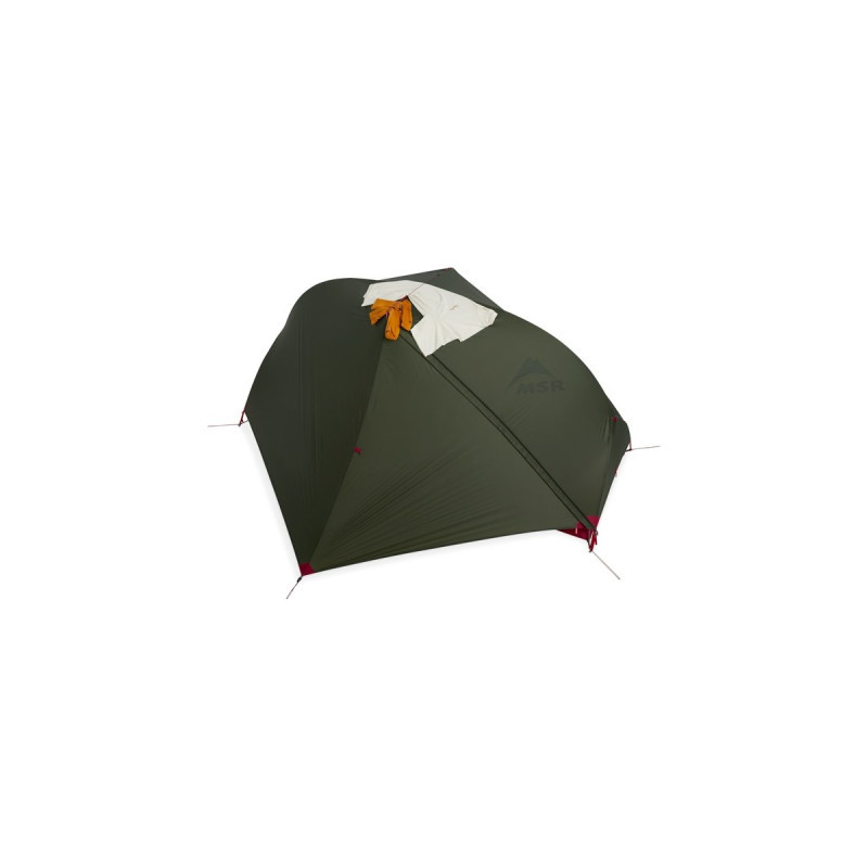 MSR Kuppelzelt Hubba Hubba Bikepack 1(olivgrün/rot, Modell 2024)
