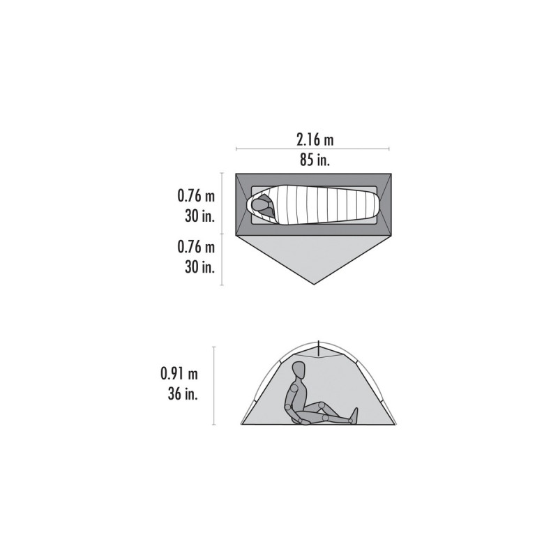 MSR Kuppelzelt Hubba NX Solo Green(olivgrün/rot)