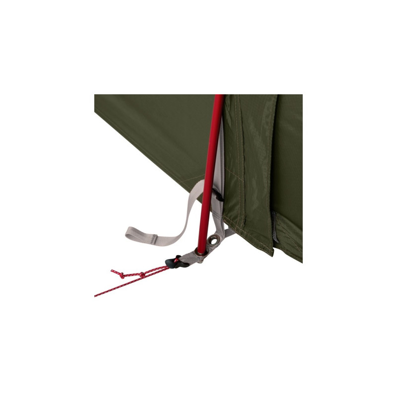 MSR Tunnelzelt Tindheim 2(olivgrün/rot, Modell 2023, mit Vorbau für Gepäck)