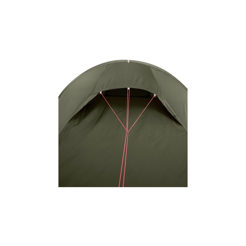 MSR Tunnelzelt Tindheim 3(olivgrün/rot, Modell 2023, mit Vorbau für Gepäck)