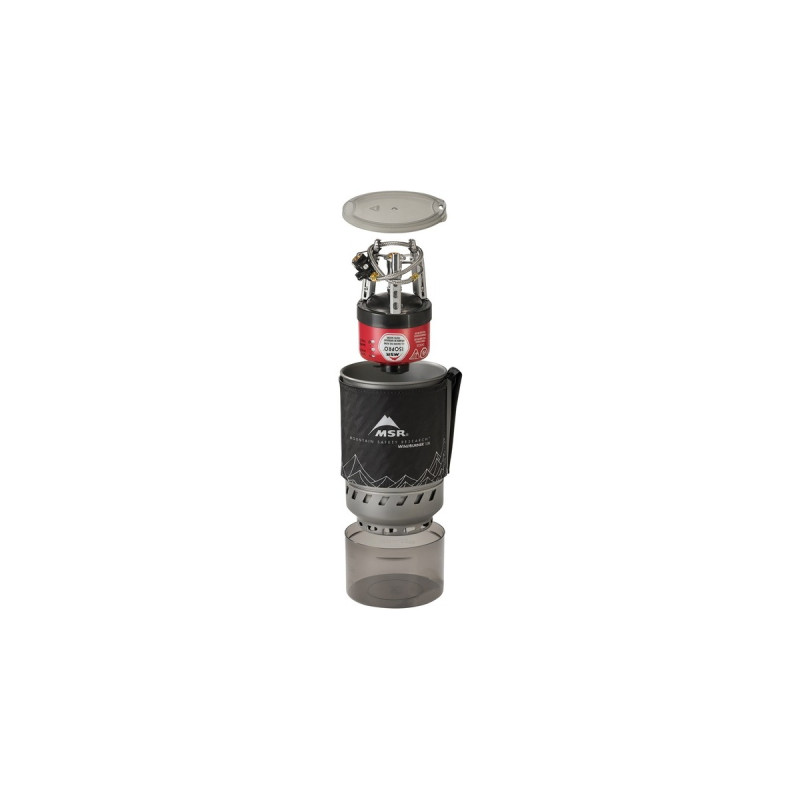 MSR WindBurner Duo Stove System 1,8L, Gaskocher(grau/schwarz, für 2 Personen, 4-teiliges Kochset, Modell 2021)