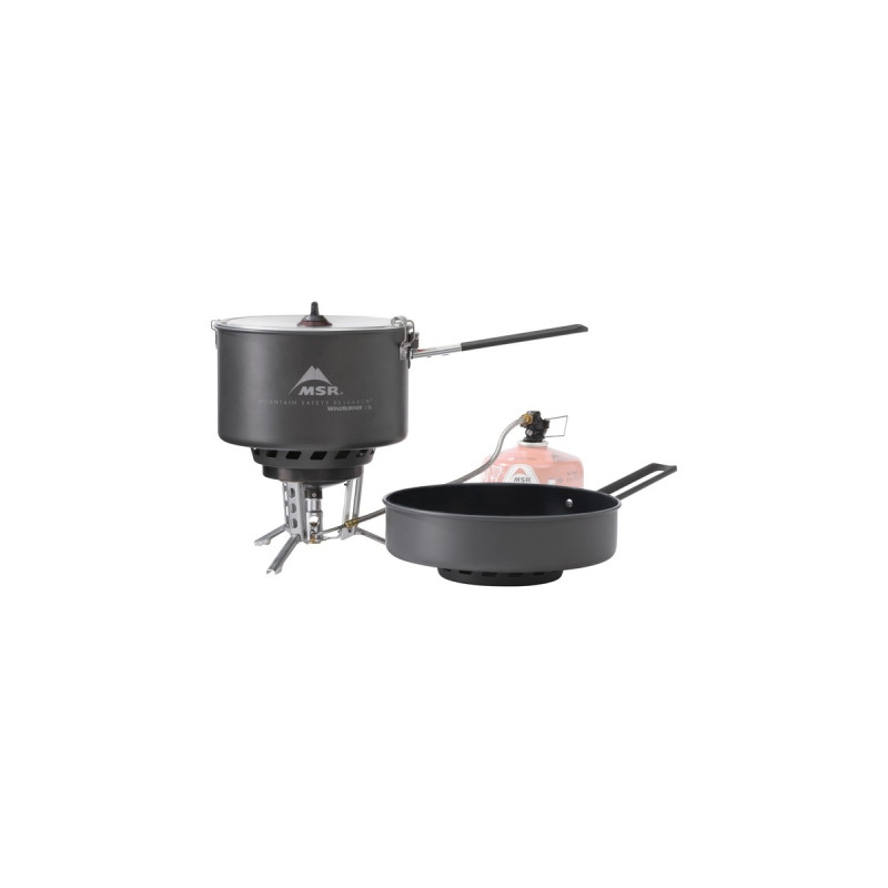 MSR WindBurner Stove System Combo, Gaskocher(grau, für 2-4 Personen, 4-teiliges Kochset, Modell 2021)