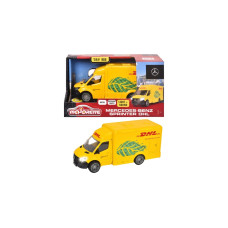 Majorette Mercedes-Benz Sprinter DHL, Spielfahrzeug(gelb, Mit Licht und Sound)