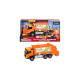 Majorette Volvo Müllauto mit Müllbehälter, Spielfahrzeug(orange, Mit Licht und Sound)