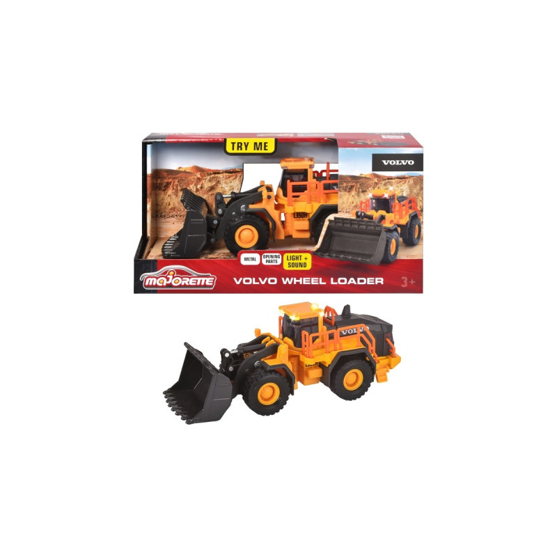 Majorette Volvo Radlader, Spielfahrzeug(Mit Licht und Sound)
