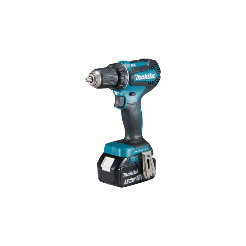 Makita Akku-Bohrschrauber DDF485RTJ, 18Volt(blau/schwarz, 2x Li-Ionen-Akku 5,0Ah, MAKPAC Gr.2)