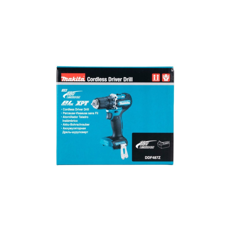 Makita Akku-Bohrschrauber DDF487Z, 18Volt(blau/schwarz, ohne Akku und Ladegerät)