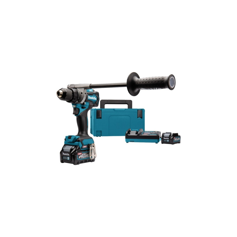 Makita Akku-Bohrschrauber DF001GD201 XGT, 40Volt(blau/schwarz, 2x Li-Ionen Akku 2,5Ah, MAKPAC)