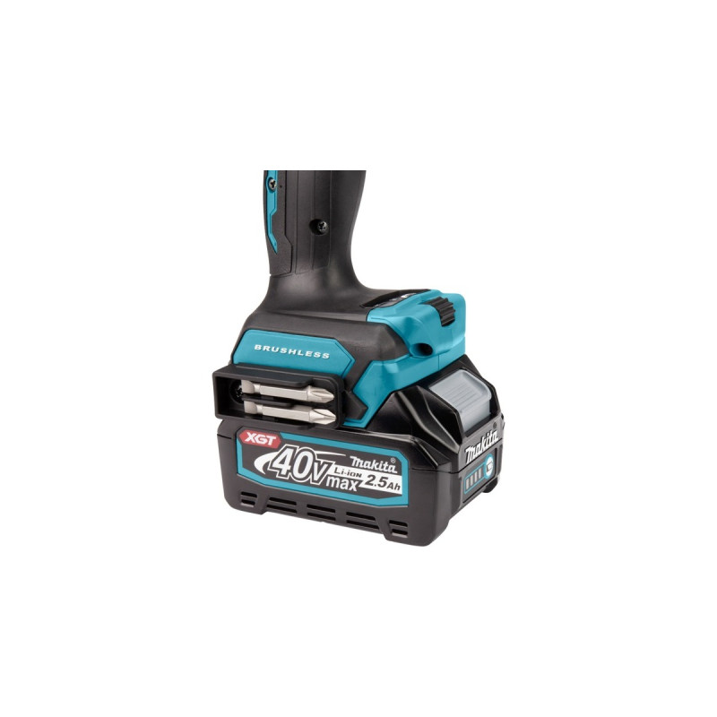 Makita Akku-Bohrschrauber DF001GD201 XGT, 40Volt(blau/schwarz, 2x Li-Ionen Akku 2,5Ah, MAKPAC)