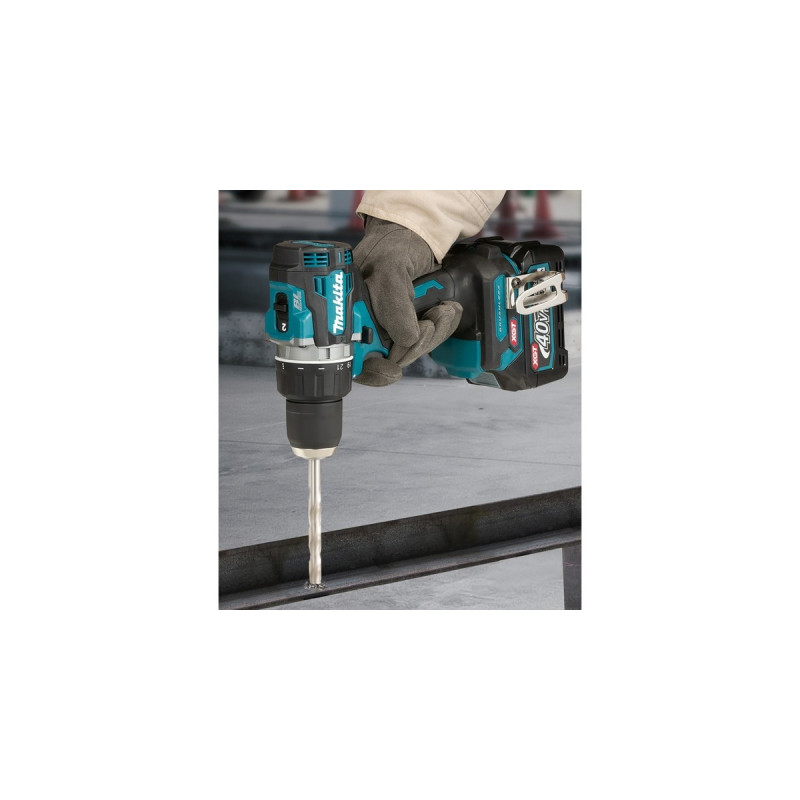 Makita Akku-Bohrschrauber DF002GA202 XGT, 40Volt(blau/schwarz, 2x Li-Ionen Akku 2Ah, MAKPAC)
