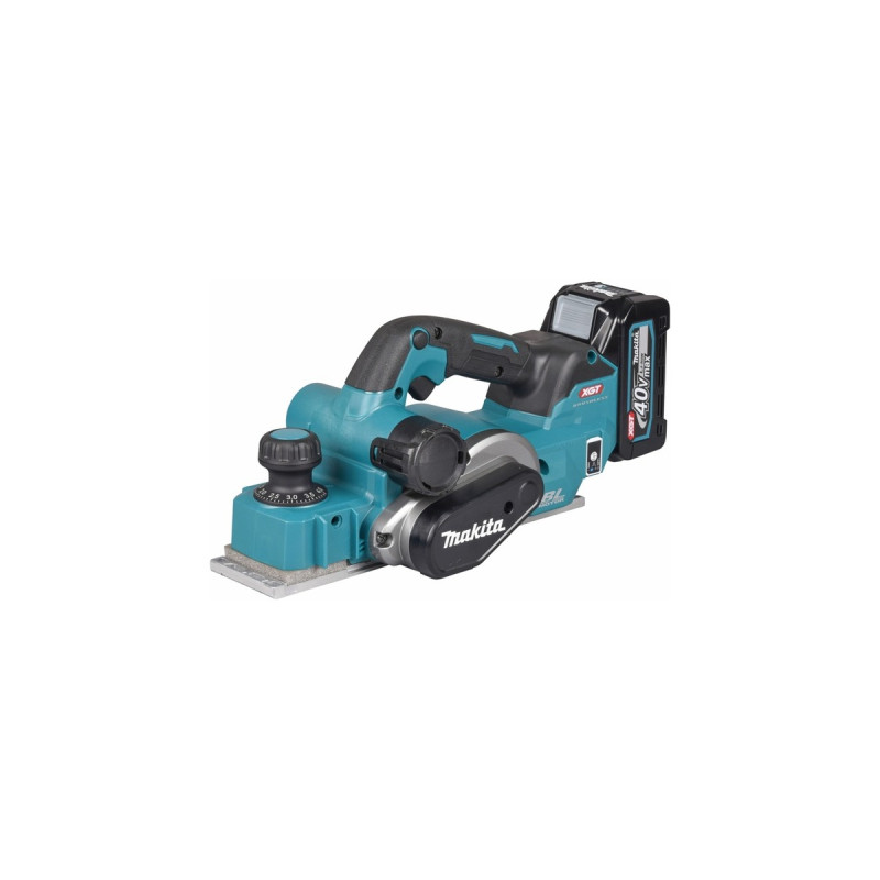 Makita Akku-Hobel KP001GM201, 40Volt, Elektrohobel(blau/schwarz, 2x Li-Ion XGT Akku 4,0Ah, MAKPAC Gr.3)