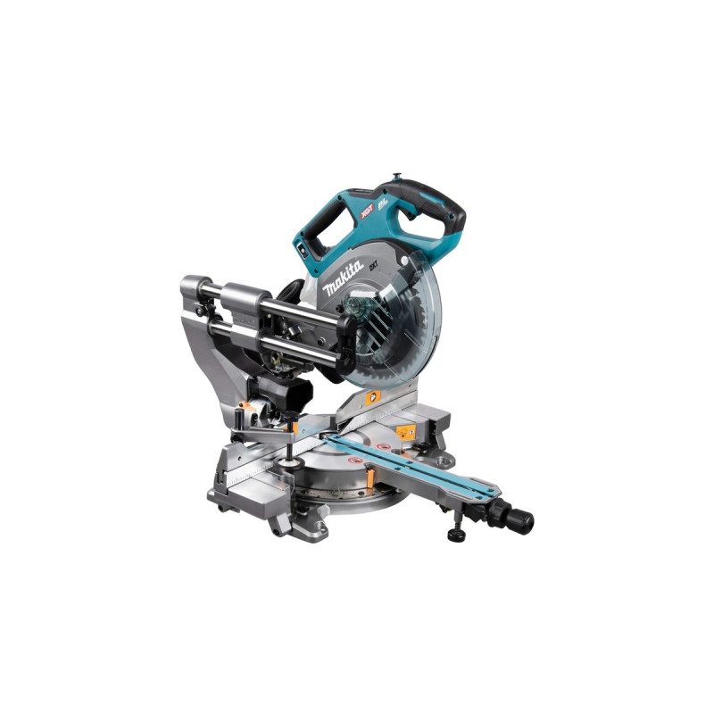 Makita Akku-Kapp-und Gehrungssäge LS002GZ01 XGT, 40Volt + Funk Adapter(blau, Bluetooth, ohne Akku und Ladegerät)