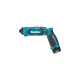 Makita Akku-Knickschrauber DF012DSE, 7,2Volt, Bohrschrauber(blau/schwarz, 2x Li-Ionen Akku 1,5Ah, Koffer)