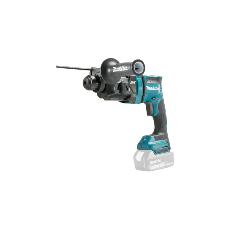 Makita Akku-Kombihammer DHR182ZU, 18Volt, Bohrhammer(blau/schwarz, Bluetooth, ohne Akku und Ladegerät)