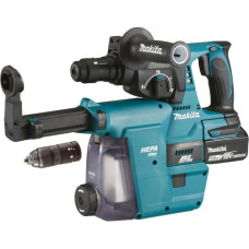 Makita Akku-Kombihammer DHR243RTJW, 18Volt, Bohrhammer(blau/schwarz, 2x Li-Ion-Akku 5,0 Ah, Staubabsaugung DX07, in MAKPAC Gr.4)