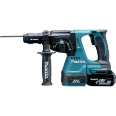 Makita Akku-Kombihammer DHR243RTJ, 18Volt, Bohrhammer(blau/schwarz, 2x Li-Ion-Akku 5,0 Ah, in MAKPAC Gr.4)