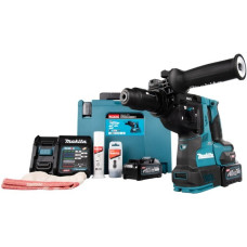Makita Akku-Kombihammer HR004GM201 XGT, 40Volt, Bohrhammer(blau/schwarz, 2x Li-Ionen Akku 4Ah, MAKPAC)