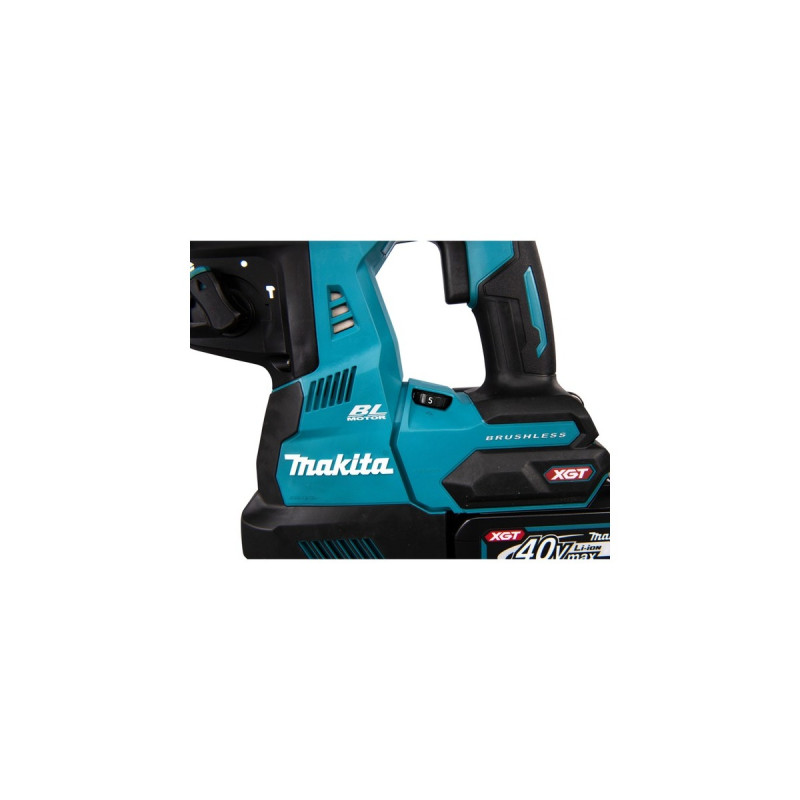 Makita Akku-Kombihammer HR004GM201 XGT, 40Volt, Bohrhammer(blau/schwarz, 2x Li-Ionen Akku 4Ah, MAKPAC)