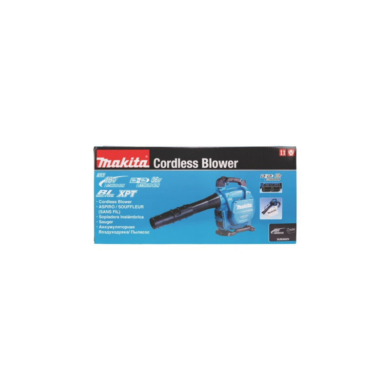 Makita Akku-Laubsauger/Laubbläser DUB363ZV, 36Volt (2x18V)(blau/schwarz, ohne Akku und Ladegerät)