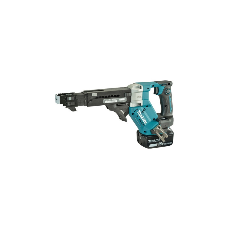 Makita Akku-Magazinschrauber DFR551RTJ, 18Volt(schwarz/blau, 2x Li-Ionen-Akku 5,0Ah, im MAKPAC Gr.3)