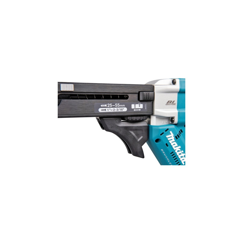 Makita Akku-Magazinschrauber DFR551RTJ, 18Volt(schwarz/blau, 2x Li-Ionen-Akku 5,0Ah, im MAKPAC Gr.3)