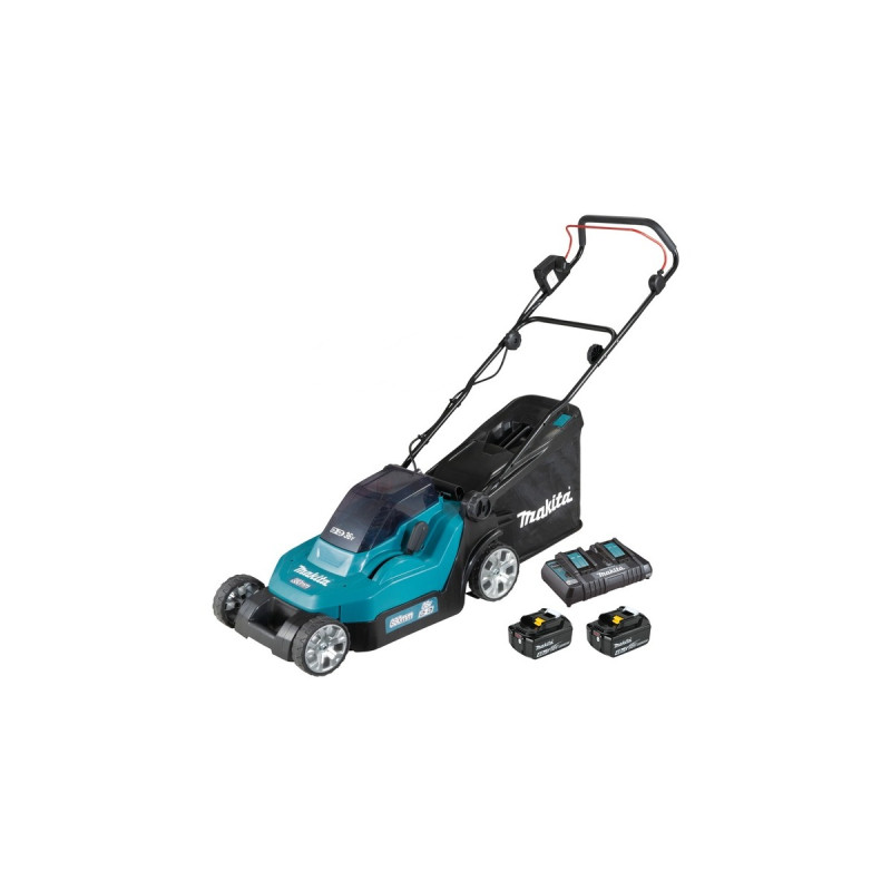 Makita Akku-Rasenmäher DLM382PM2, 36Volt (2x18Volt)(blau/schwarz, 2x Li-Ionen Akku 4,0Ah)