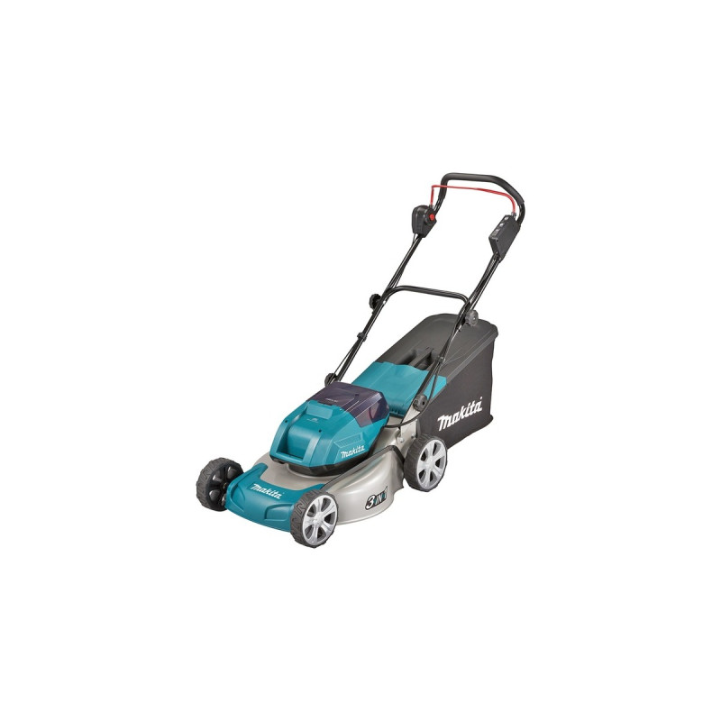Makita Akku-Rasenmäher DLM463PT2, 36Volt (2x18Volt)(blau/schwarz, 2x Li-Ionen Akku 5,0Ah)