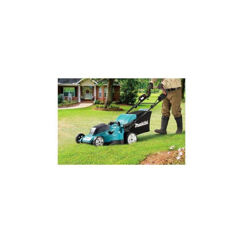 Makita Akku-Rasenmäher DLM481Z, 36Volt (2x18Volt)(blau/schwarz, ohne Akku und Ladegerät, mit Radantrieb)