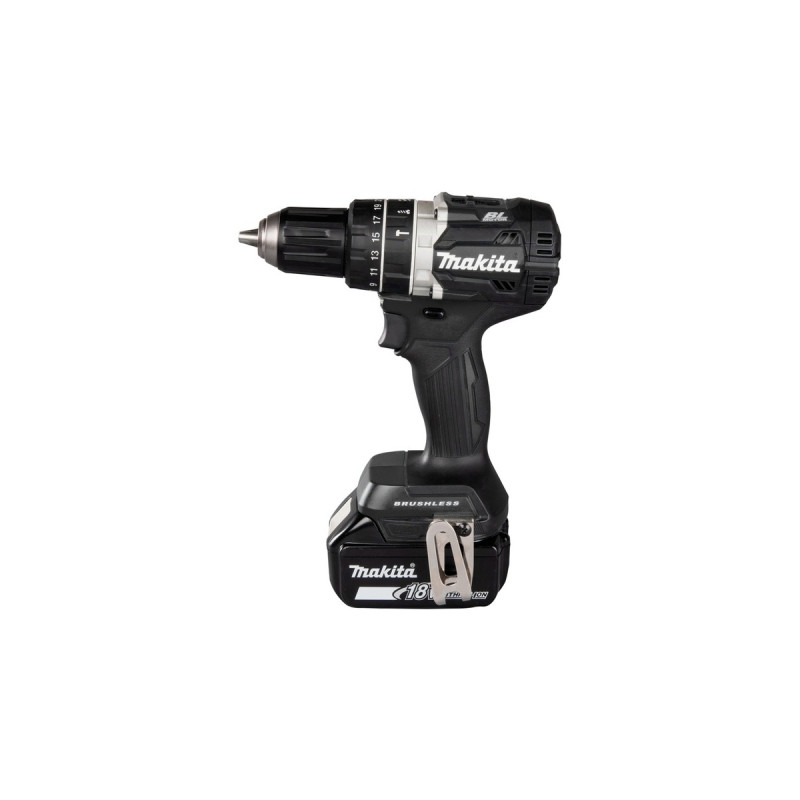 Makita Akku-Schlagbohrschrauber DHP484T4JB, 18 Volt, Sonderfarbe(schwarz, 4x Li-Ionen Akku 5,0Ah, MAKPAC Gr.2)