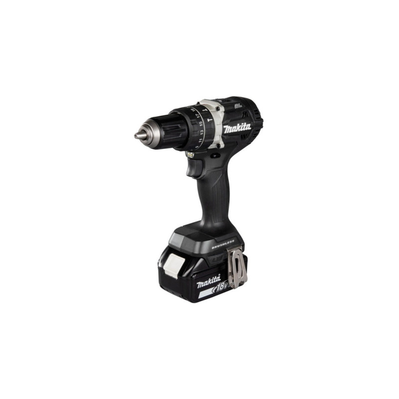 Makita Akku-Schlagbohrschrauber DHP484T4JB, 18 Volt, Sonderfarbe(schwarz, 4x Li-Ionen Akku 5,0Ah, MAKPAC Gr.2)