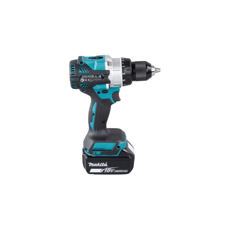 Makita Akku-Schlagbohrschrauber DHP486RTJ, 18Volt(blau/schwarz, 2x Li-Ionen Akku 5,0Ah, MAKPAC)