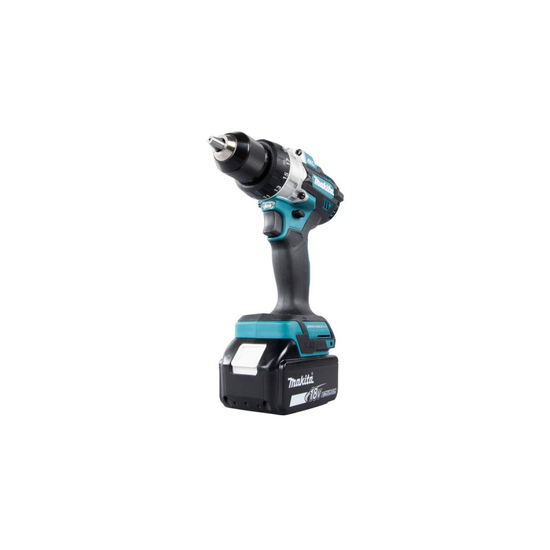 Makita Akku-Schlagbohrschrauber DHP486RTJ, 18Volt(blau/schwarz, 2x Li-Ionen Akku 5,0Ah, MAKPAC)