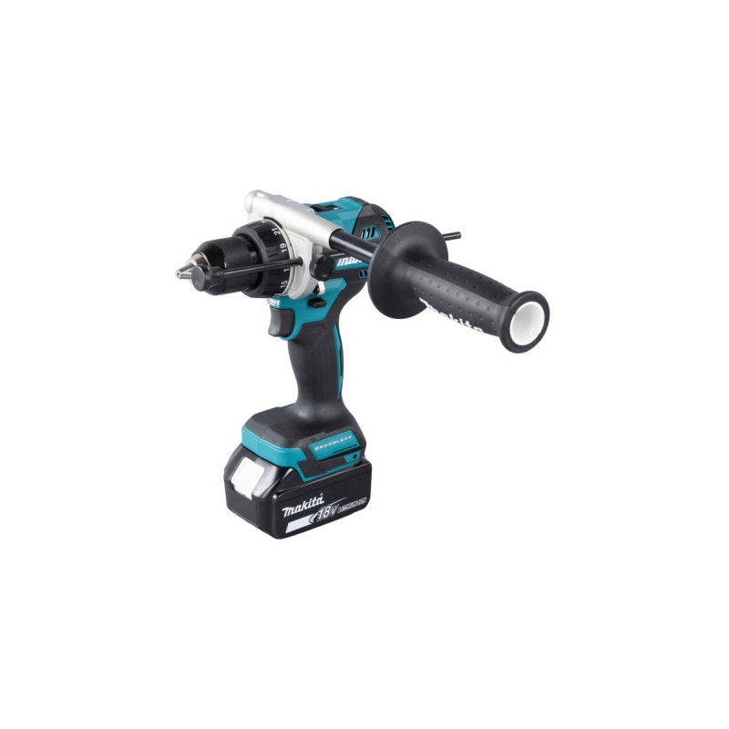 Makita Akku-Schlagbohrschrauber DHP486RTJ, 18Volt(blau/schwarz, 2x Li-Ionen Akku 5,0Ah, MAKPAC)