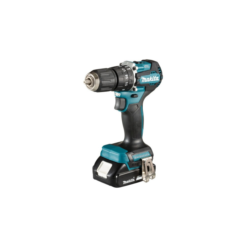 Makita Akku-Schlagbohrschrauber DHP487RAJ, 18Volt(blau/schwarz, 2x Li-Ionen Akku 2,0Ah, MAKPAC)